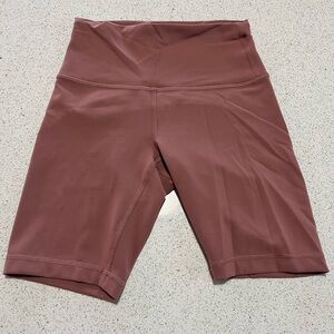 Lululemon pink biker yoga shorts